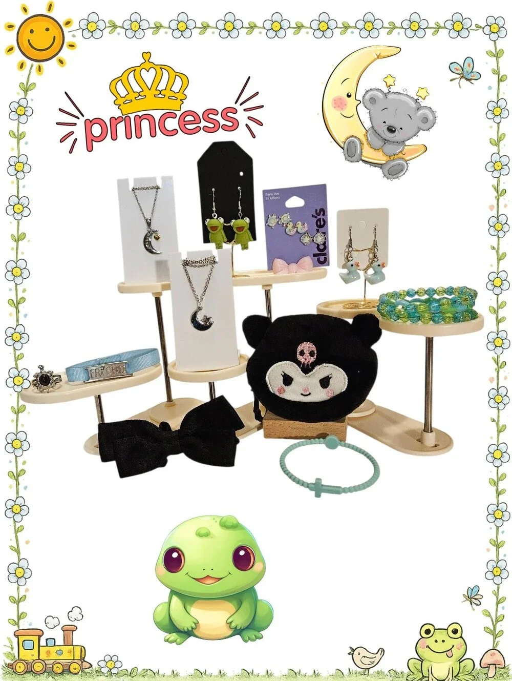 Kid's Silver Tone Animal Jewelry Bundle